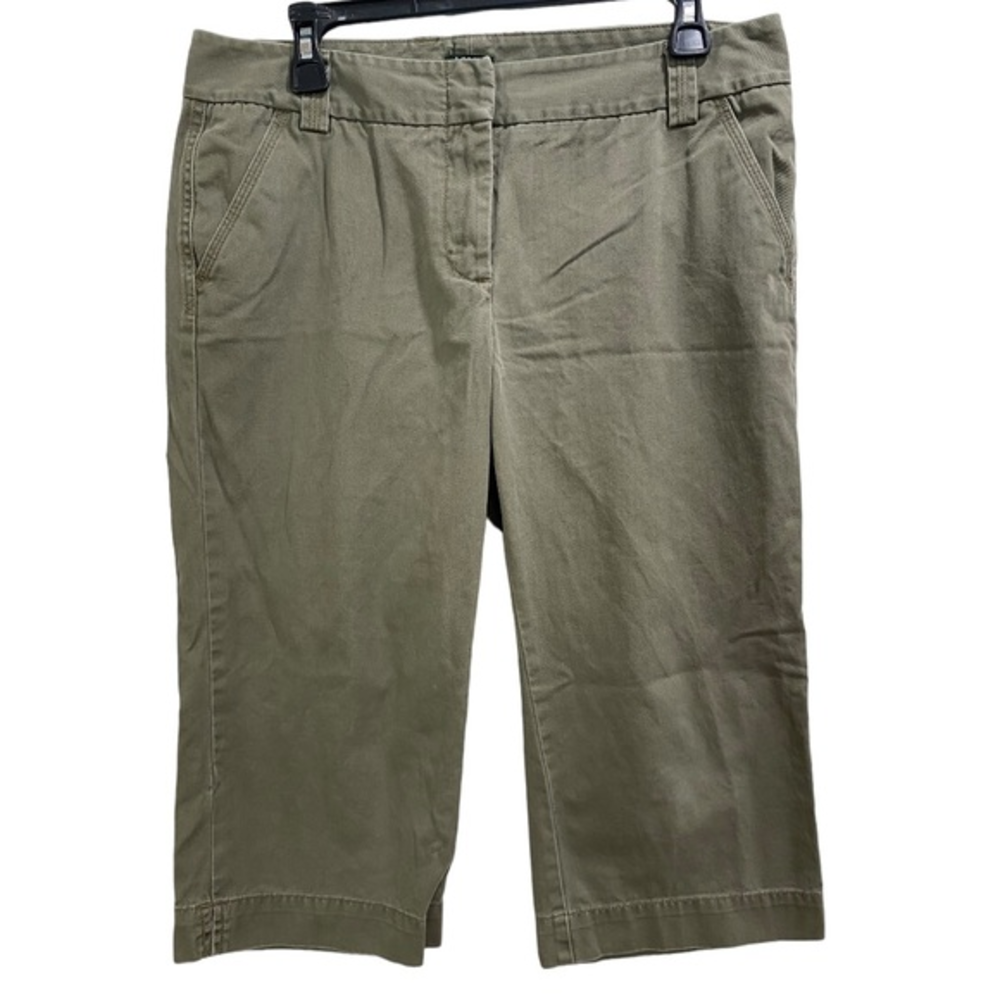 Women’s J. Crew Favorite Fit Crop Pants, size 10 Hunter‎ Green